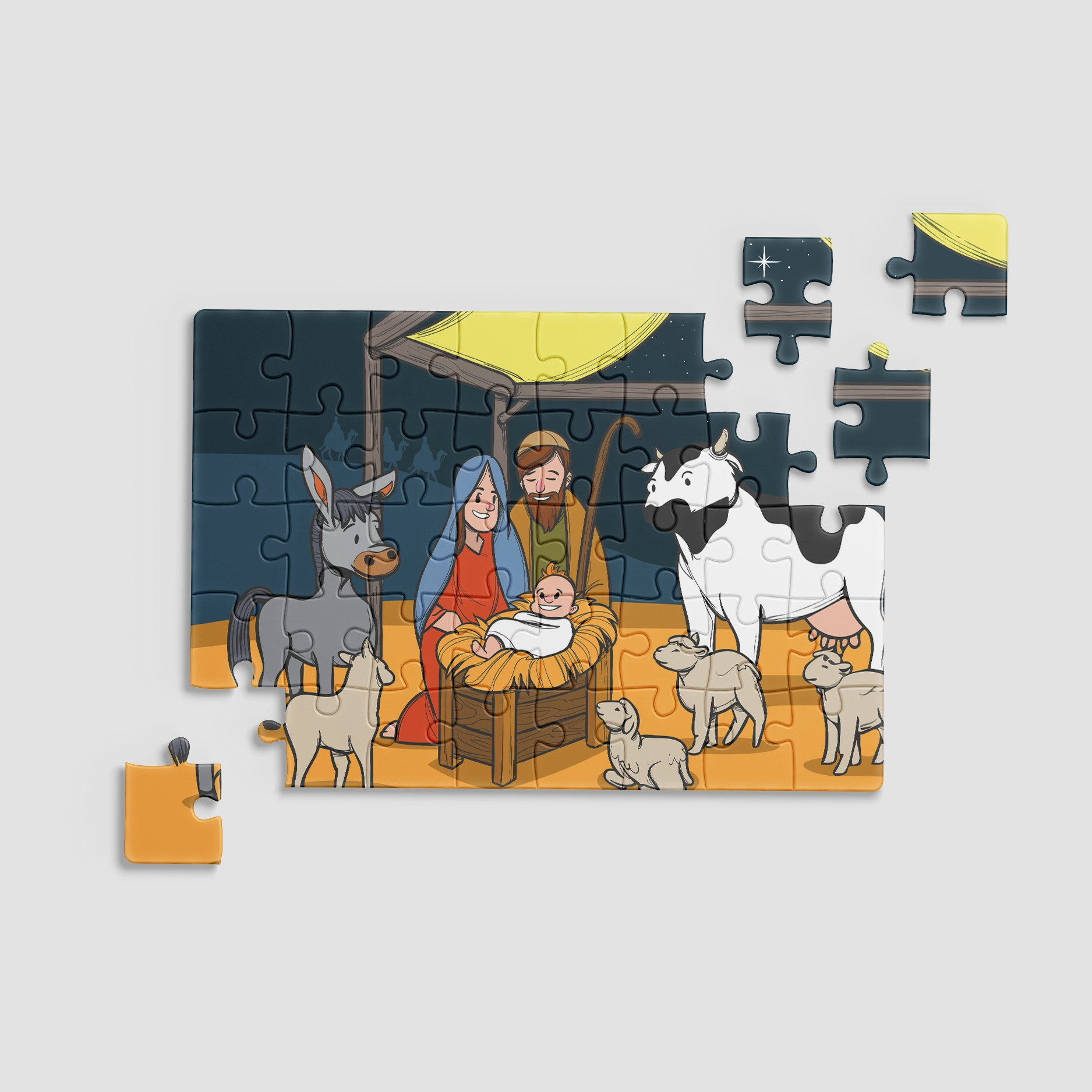 Puzzle, cadou copii - Nasterea Domnului 38x26cm Puzzle, cadou copii - Nasterea Domnului 38x26cm